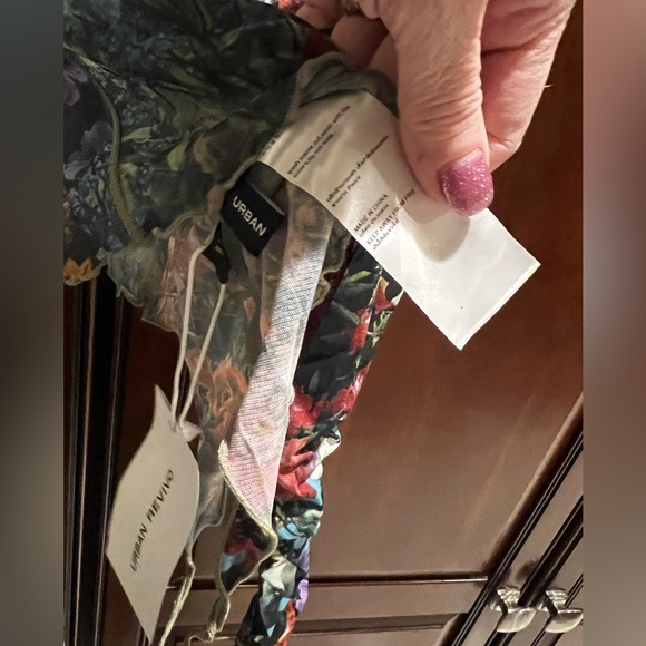 Urban Revivo Floral Mesh Long Sleeve Top Sheer Y2K - XS - Picture 4 of 7